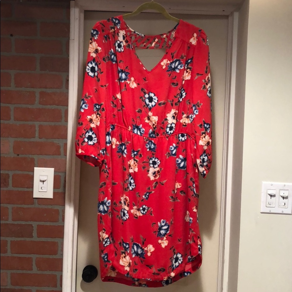Size large red dress